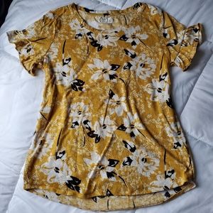 Yellow Floral Top